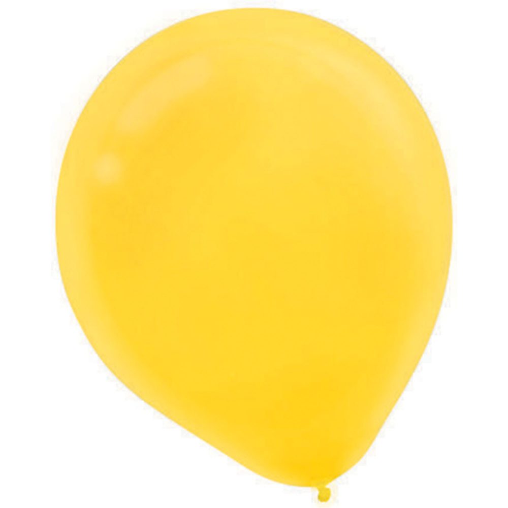 Latex Balloon 30cm 72CT Yellow Sunshine - party supplies australia
