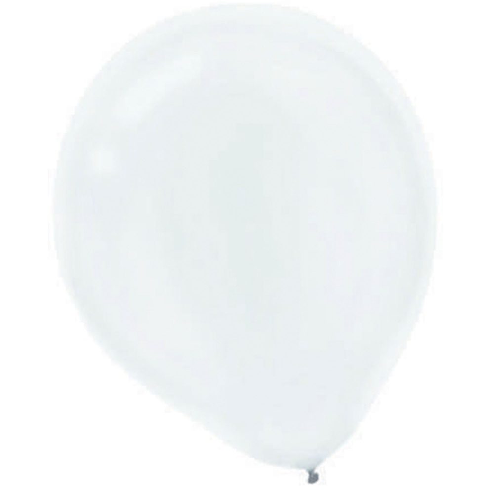 Latex Balloon Pearl 30cm 72CT White - party supplies australia