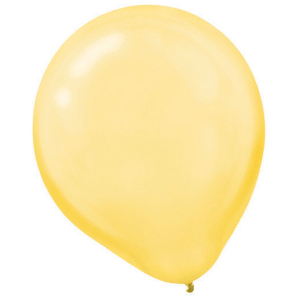 Latex Balloon Pearl 30cm 72CT Yellow - party supplies australia