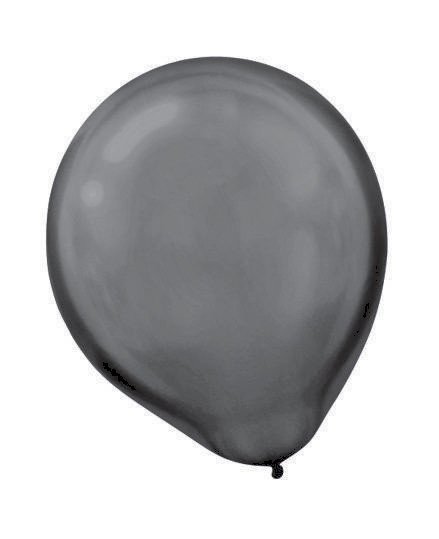 Latex Balloon Pearl 30cm 72CT Black - party supplies australia