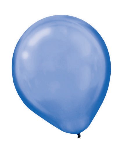 Latex Balloon Pearl 30cm 72CT Bright Royal Blue - party supplies australia