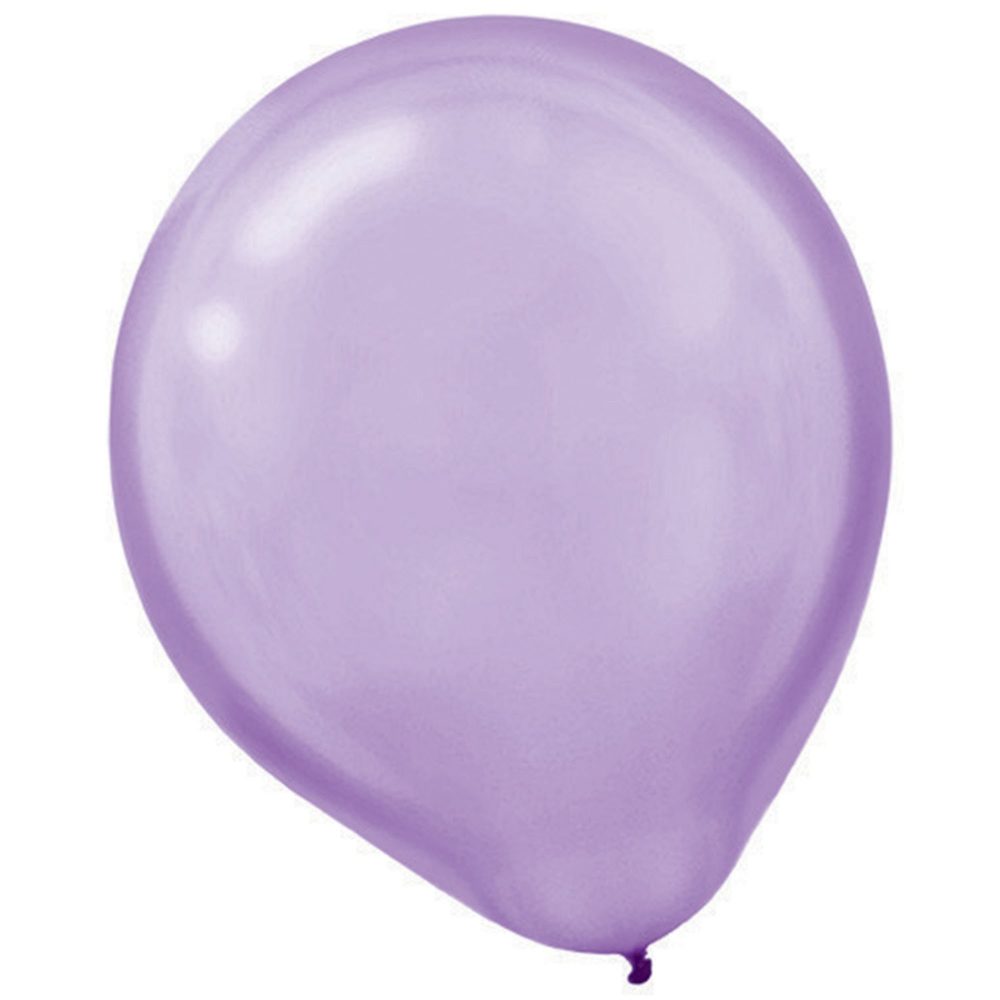 Latex Balloon Pearl 30cm 15CT Lavender - party supplies australia