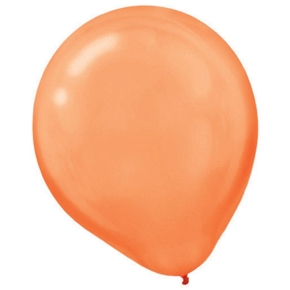 Latex Balloon Pearl 30cm 15CT Orange Peel - party supplies australia