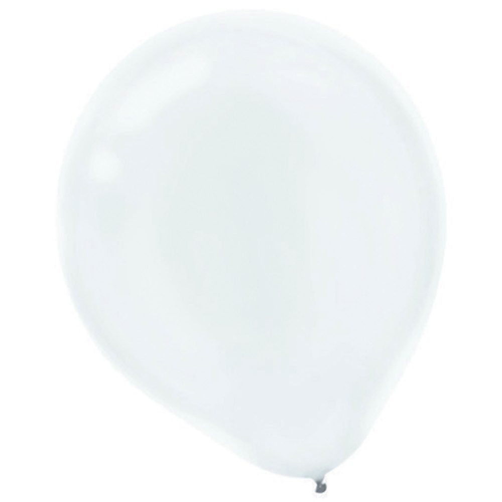 Latex Balloon Pearl 30cm 15CT White - party supplies australia