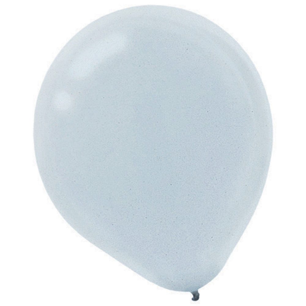 Latex Balloon Pearl 30cm 15CT Silver - party supplies australia