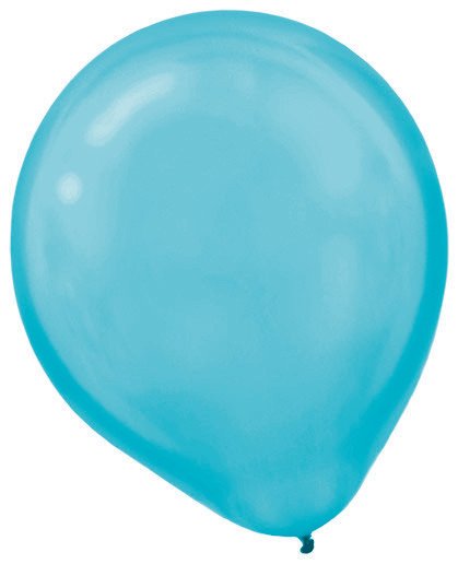 Latex Balloon Pearl 30cm 15CT Caribbean Blue - party supplies australia