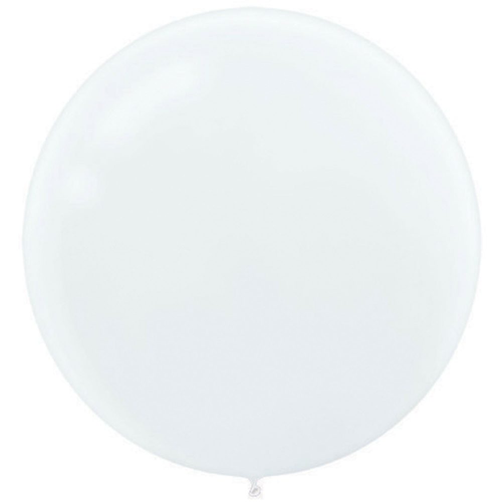 Latex Balloons 60cm 4 Pack White - party supplies australia