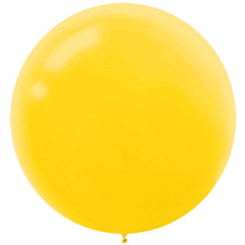 Latex Balloons 60cm 4 Pack Yellow Sunshine - party supplies australia