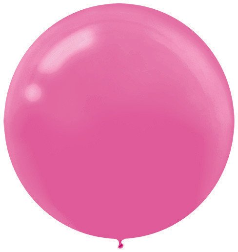 Latex Balloons 60cm 4 Pack Bright Pink - party supplies australia
