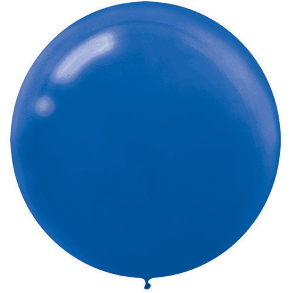 Latex Balloons 60cm 4 Pack Bright Royal Blue - party supplies australia