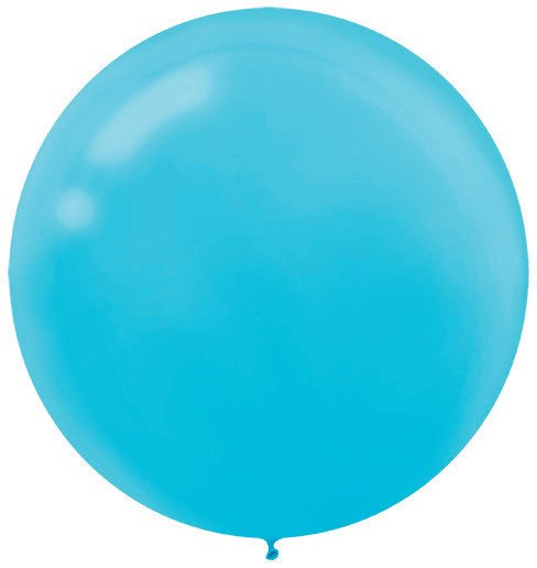 Latex Balloons 60cm 4 Pack Caribbean Blue - party supplies australia