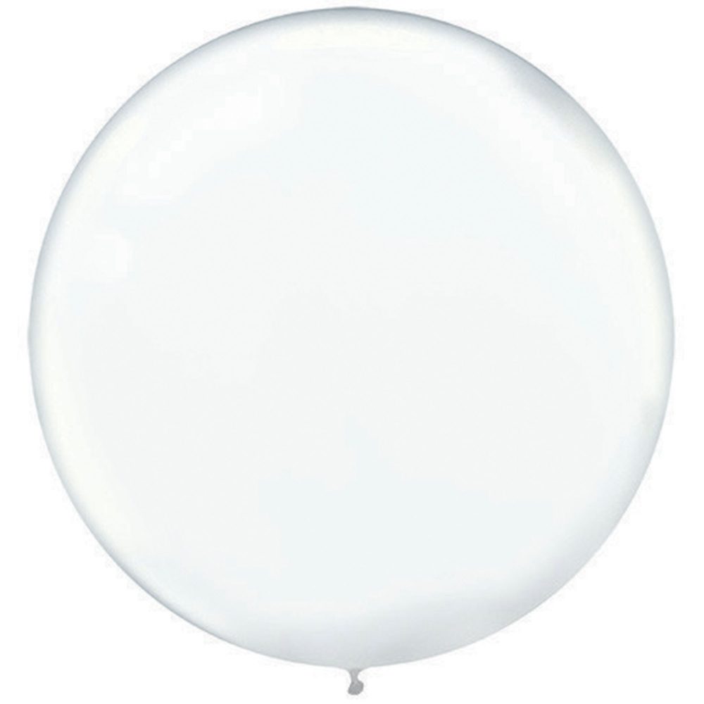 Latex Balloons 60cm 4 Pack Clear - party supplies australia