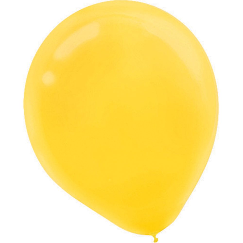 Latex Balloon 12cm 50 Pack Yellow Sunshine - party supplies australia