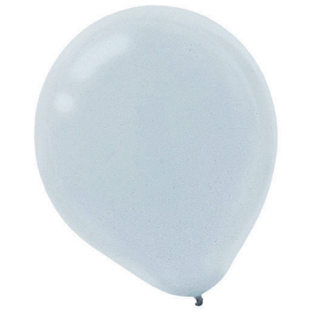 Latex Balloon  12cm 50 Pack PEARL Silver - party supplies australia