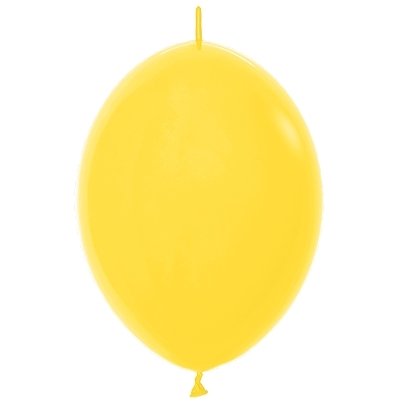 Sempertex 28cm Link O Loon Fashion Yellow Latex Balloons 020