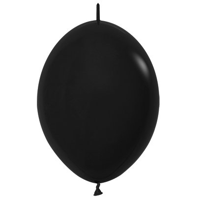 Sempertex 28cm Link O Loon Fashion Black Latex Balloons 080