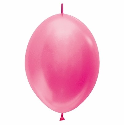 Sempertex 28cm Link O Loon Satin Pearl Fuchsia Latex Balloons 412