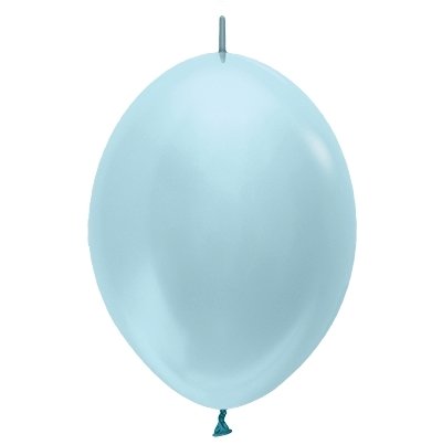 Sempertex 28cm Link O Loon Satin Pearl Blue Latex Balloons 440