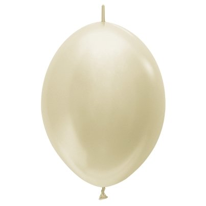 Sempertex 28cm Link O Loon Satin Pearl Ivory Latex Balloons 473