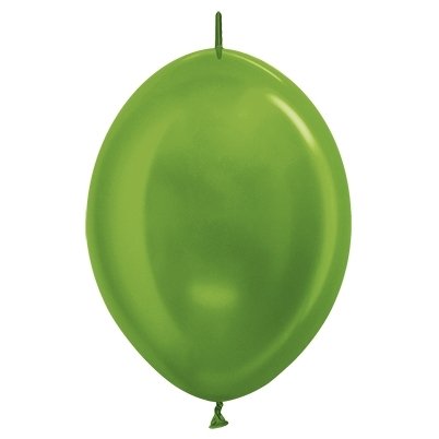 Sempertex 28cm Link O Loon Metallic Lime Green Latex Balloons 531