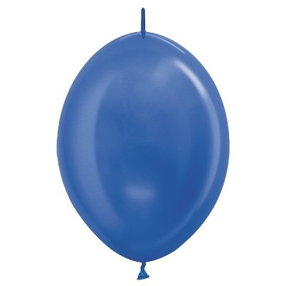 Sempertex 28cm Link O Loon Metallic Blue Latex Balloons 540