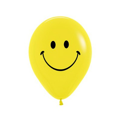 Sempertex 30cm Smiley Face Fashion Yellow Latex Balloons