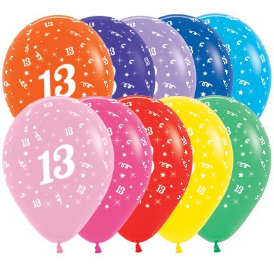 Sempertex 30cm Age 13 Fashion Assorted Latex Balloons