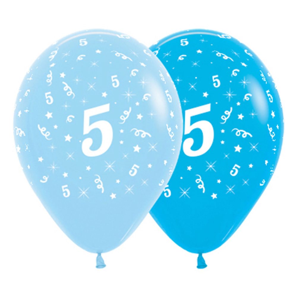 Sempertex 30cm Age 5 Fashion Blue & Royal Blue Latex Balloons