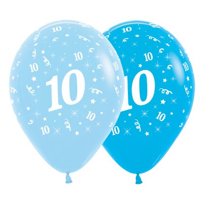 Sempertex 30cm Age 10 Fashion Blue & Royal Blue Latex Balloons
