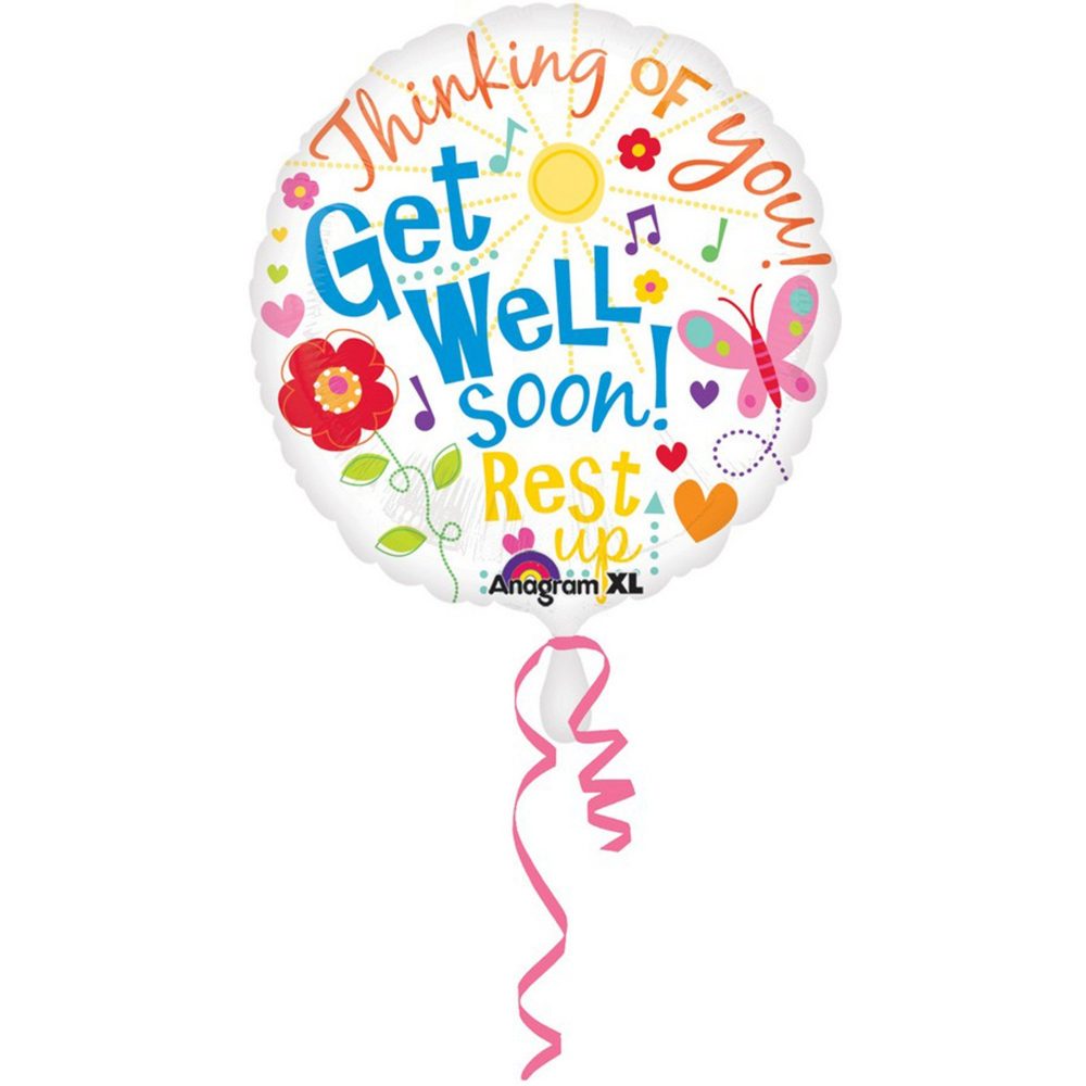 45cm Standard XL Get Well Messages S40 - party supplies australia
