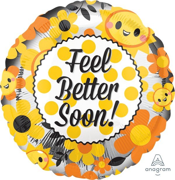 45cm Standard HX Feel Better Happy S40 - party supplies australia