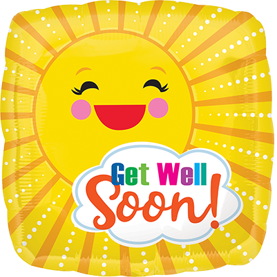 45cm Standard HX Get Well Soon Sunbeam S40 - party supplies australia