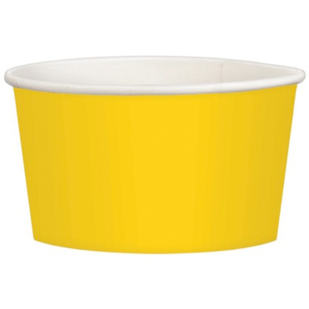 Paper Treat Cup 9.5oz/280ml Yellow Sunshine - party supplies australia