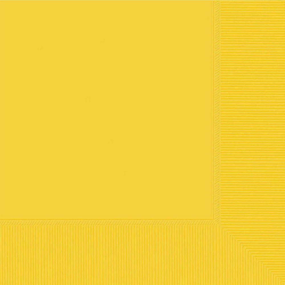 Beverage Napkins 20 Pack 2 PLY-Yellow Sunshine - party supplies australia