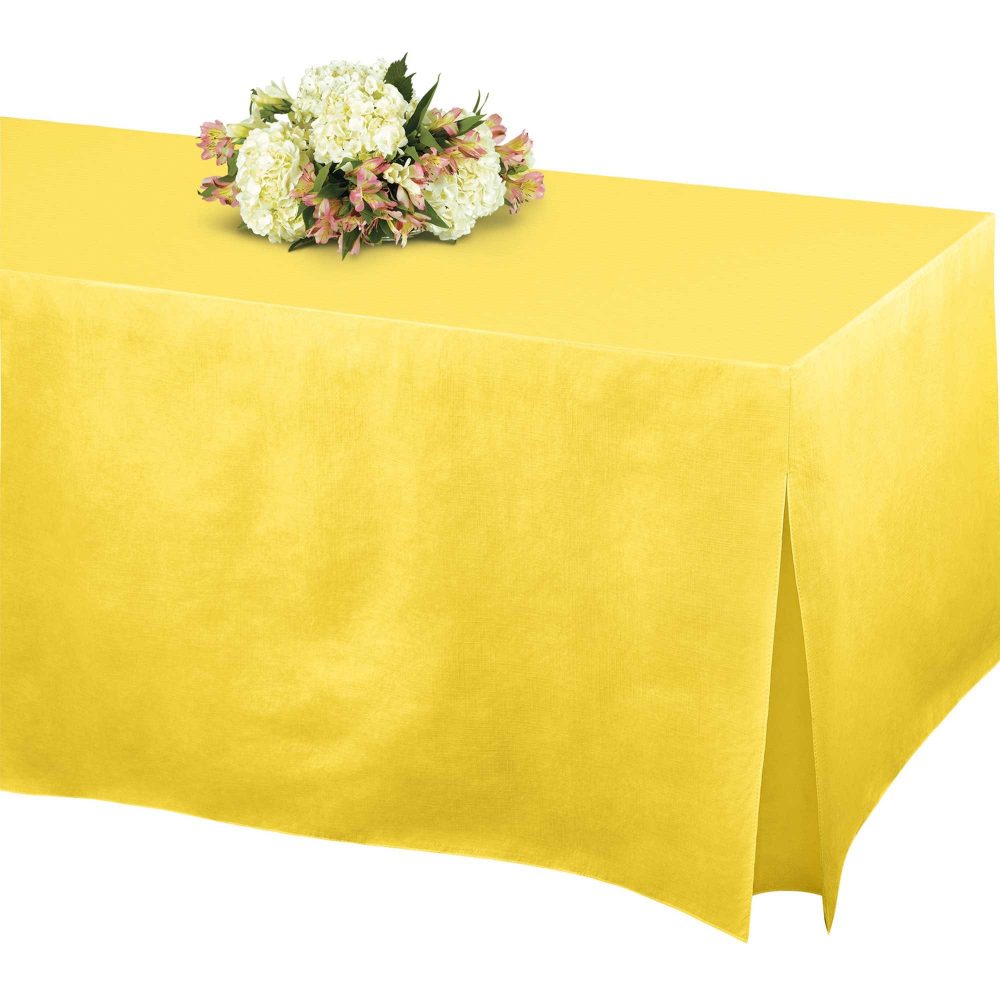 Tablefitters Flannel-Backed Tablecover Yellow Sunshine - party supplies australia