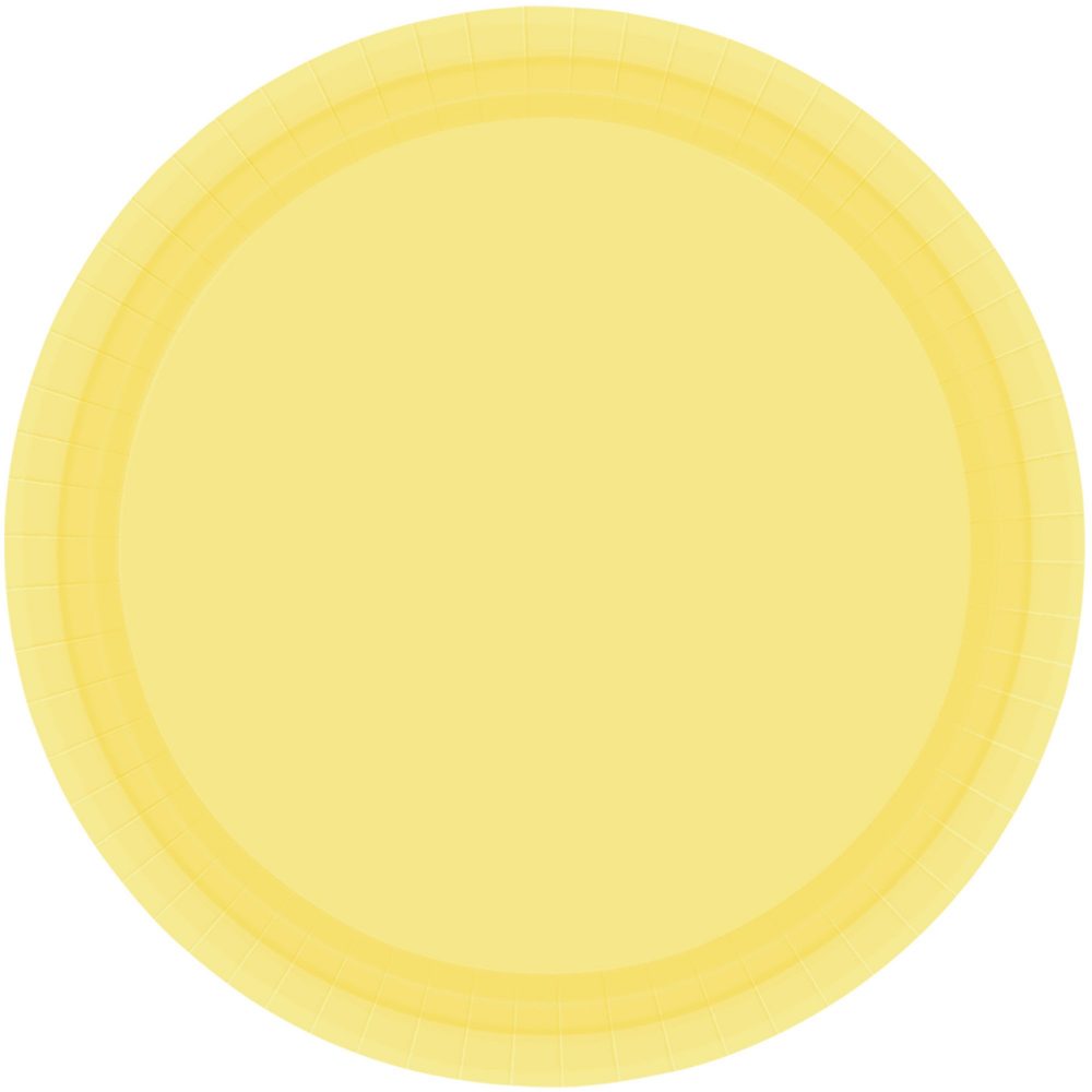 Paper Plates 17cm Round 20CT-Yellow Sunshine - party supplies australia