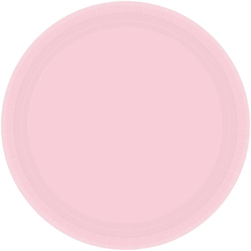 Paper Plates 17cm Round 20CT Blush Pink - party supplies australia
