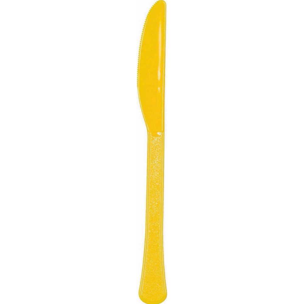 Heavy Weight Knife 20 Pack-Yellow Sunshine - party supplies australia