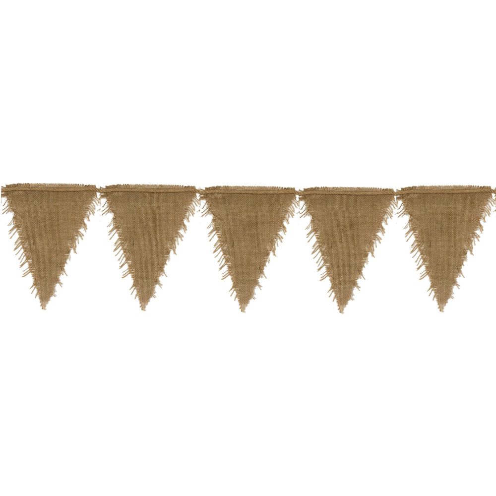 Kraft Burlap Flag Bunting - party supplies australia