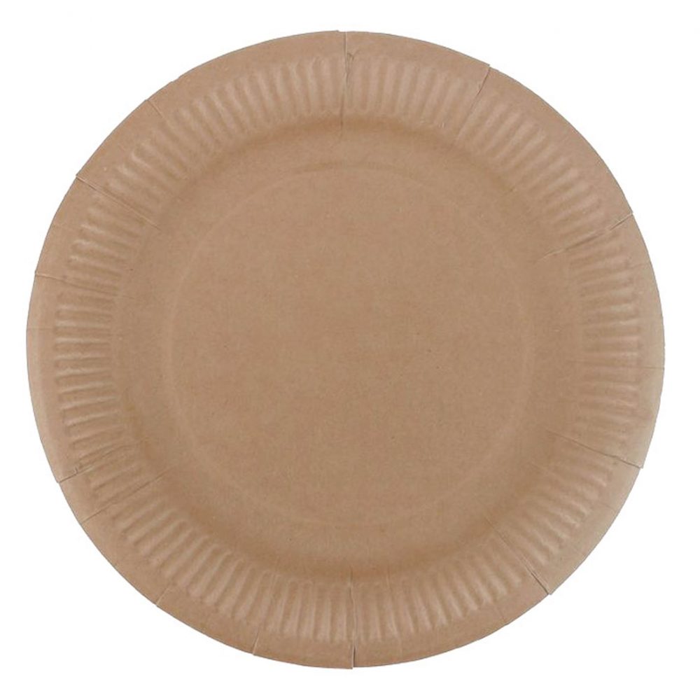 "Kraft Paper Plates 9"" / 23cm - party supplies australia