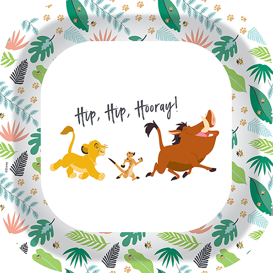 "Lion King 7"" /  17.7cm Square Paper Plates - party supplies australia