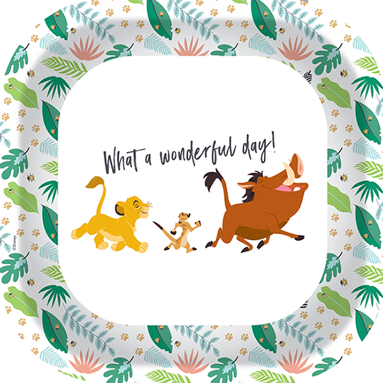 "Lion King 10""/ 25.4cm Square Paper Plates - party supplies australia