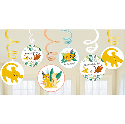 Lion King Hanging Swirl Decorations - party supplies australia