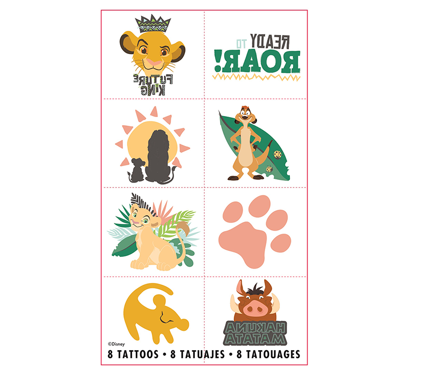 Lion King Tattoos - party supplies australia