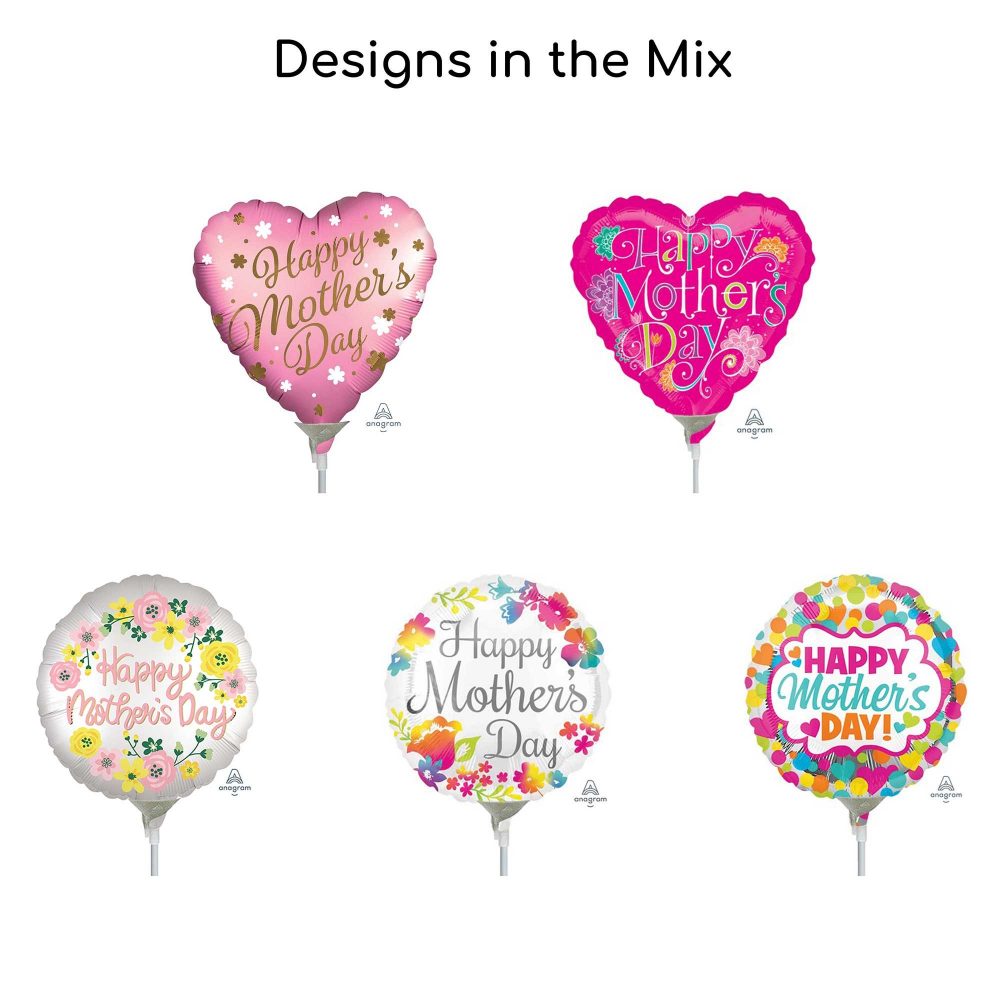 22cm Happy Mother's Day Balloon Mix 1 (25 balloons) - party supplies australia