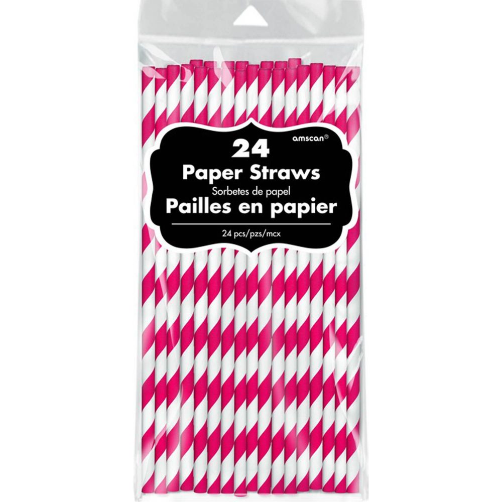 Paper Straws Apple Red - party supplies australia