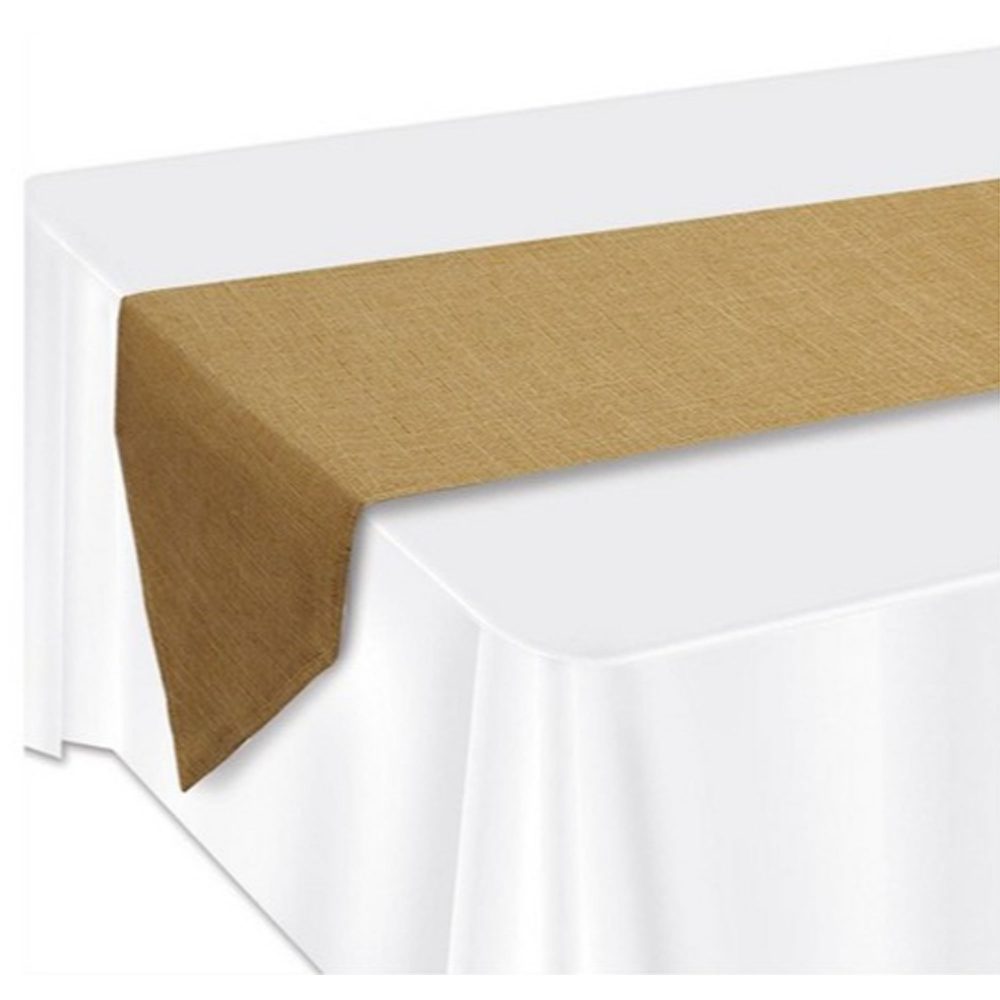 Kraft Table Runner Faux Burlap - party supplies australia
