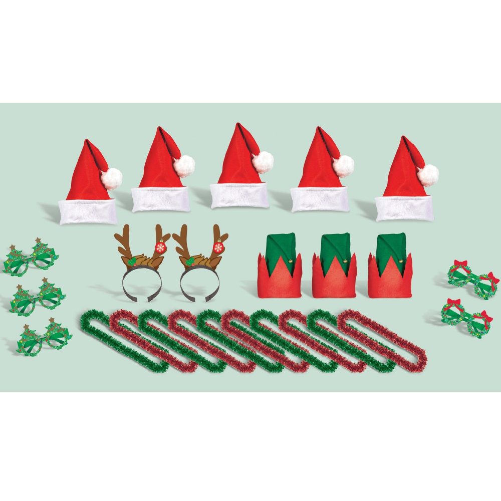 Christmas Party Pack Kit for 10 People - party supplies australia