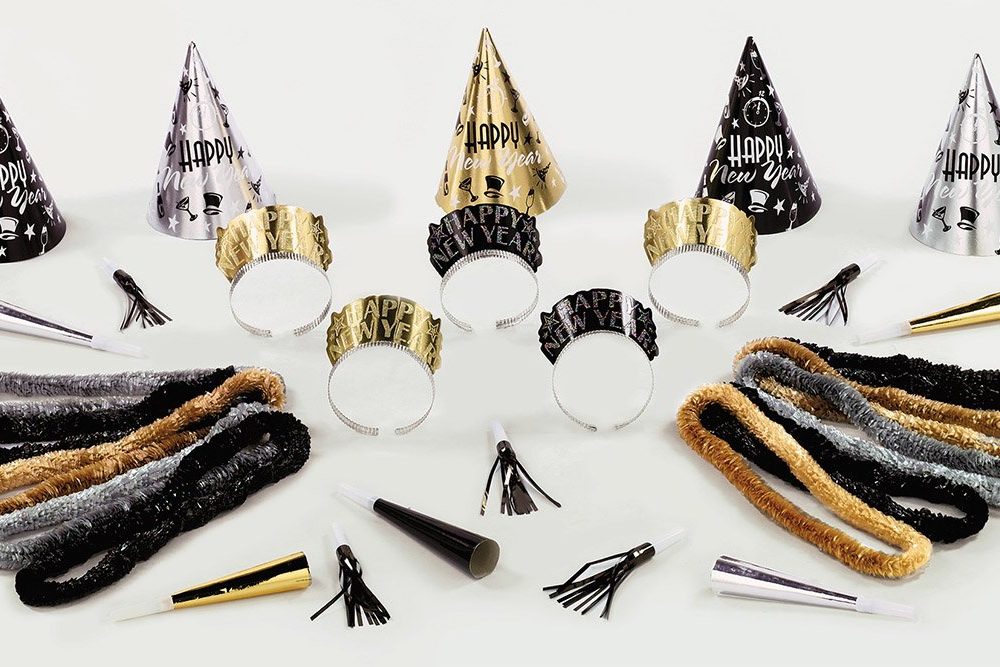 New Year's Midnight Party Pack Kit for 10 People - party supplies australia