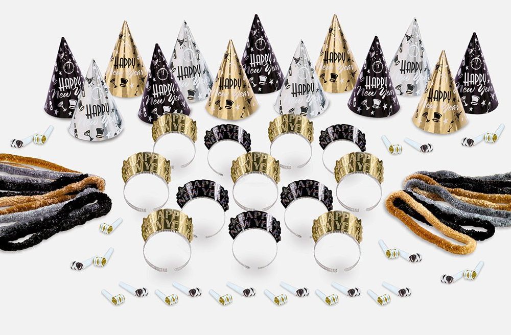 New Year's Elegant Evening Party Pack Kit for 25 People - party supplies australia